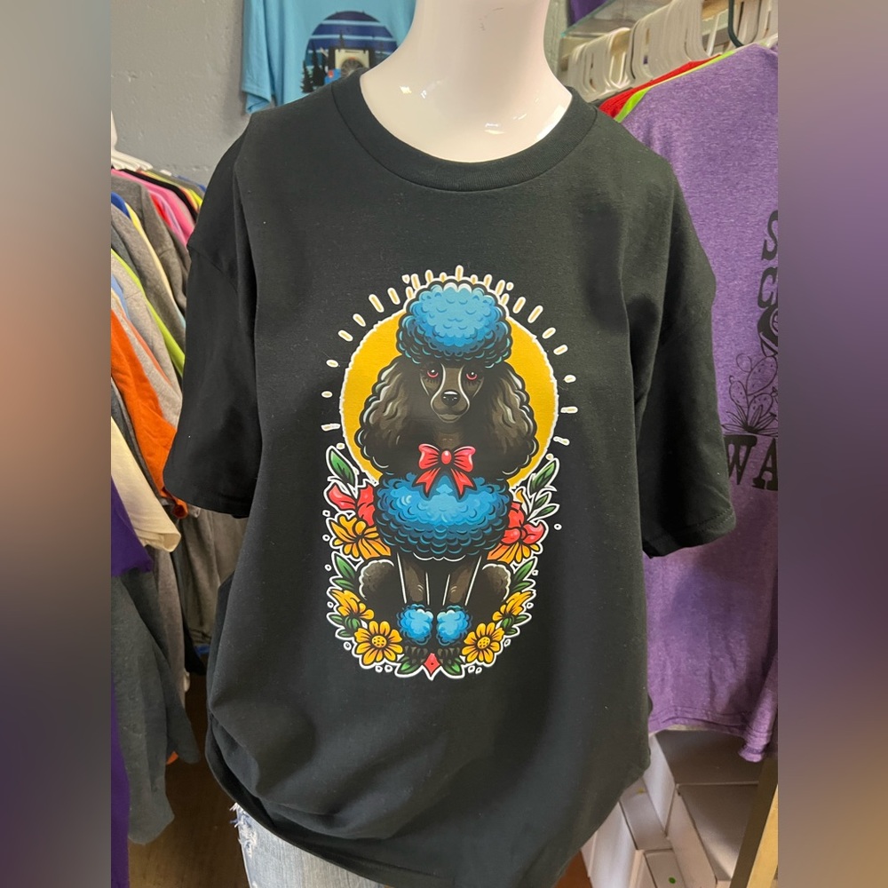 Unisex, short sleeve T-shirt poodle